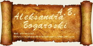 Aleksandra Bogaroški vizit kartica